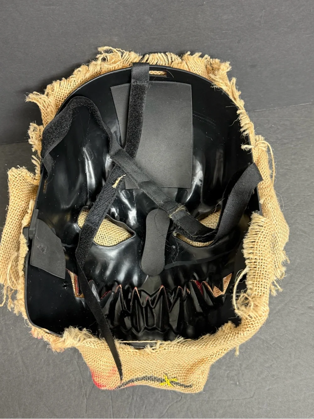 Spirit Halloween Evil Scary Scarecrow Adult Mask Mouth Opens Excellent